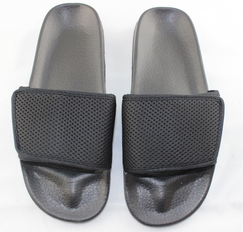 Mens Sporty Black Mesh Slides (SIZE 12 ONLY AVAILABLE)