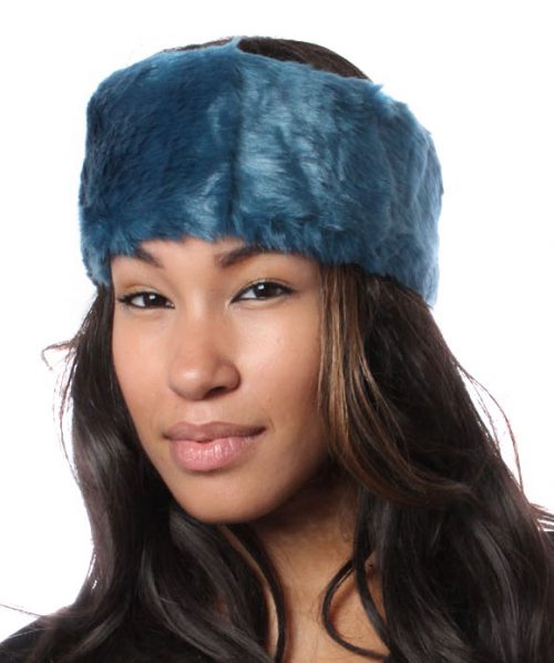 Teal Soft Faux Fur Headband