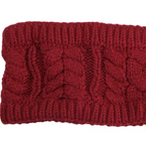 Red Cable Knitted Headband
